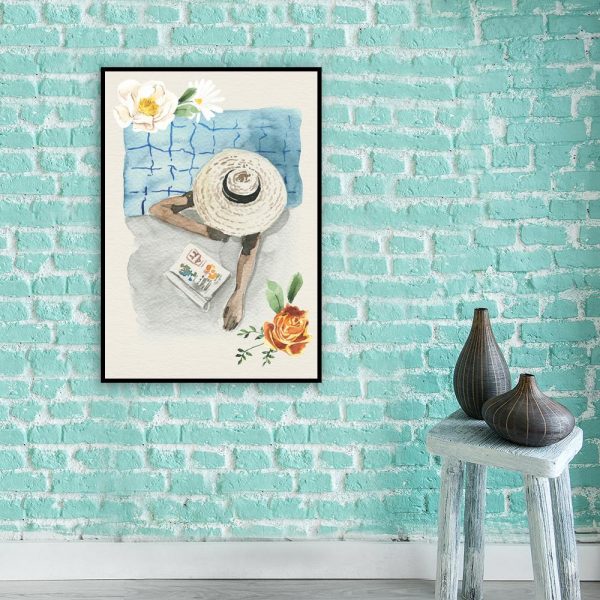 plakat na ścianę do łazienki z postacią kobiety