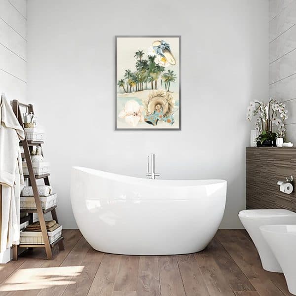 plakat łazienkowy z letnim motywem