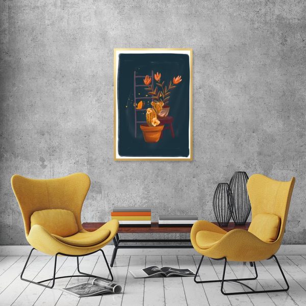 plakat rośliny doniczkowe