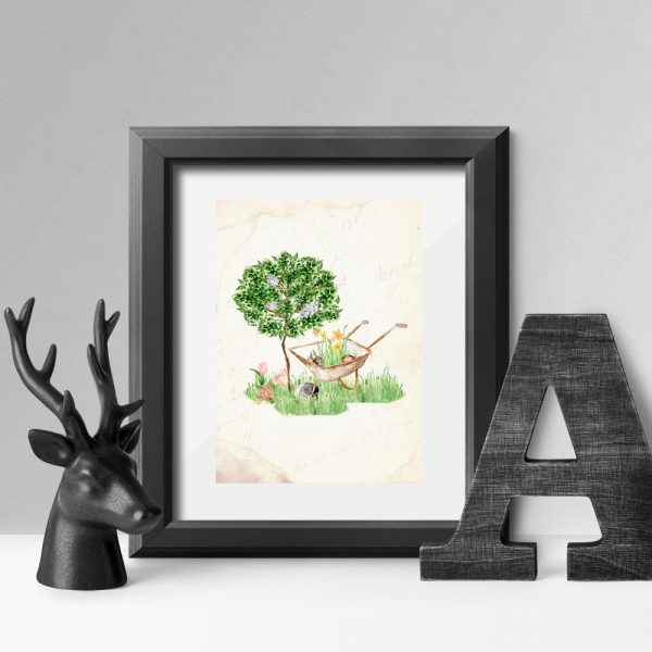 plakat z motywem drzewka