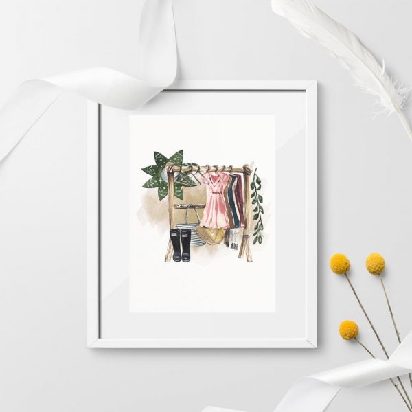 plakat z motywem boho