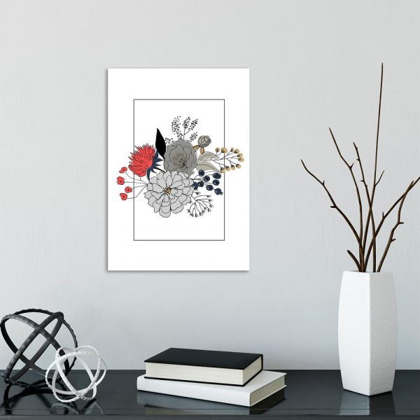 plakat ilustracje kwiatów