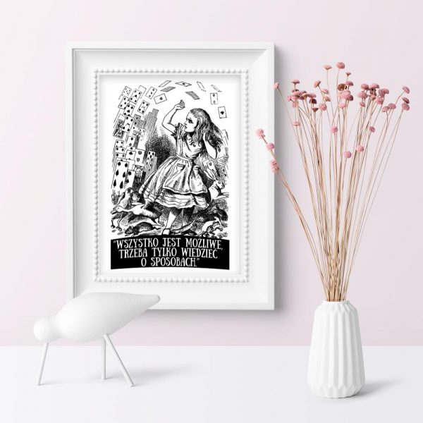 plakat czarno-biały