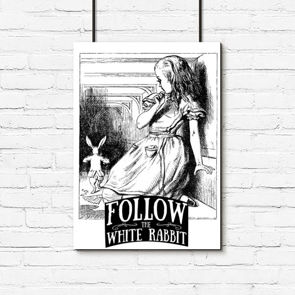plakat follow the white rabbit