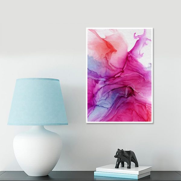 plakat różowa abstrakcja