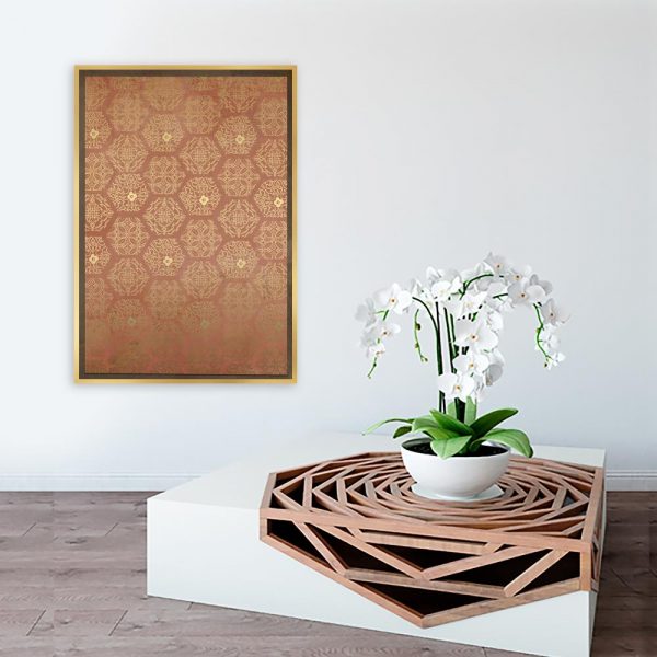 brązowy plakat z mozaiką