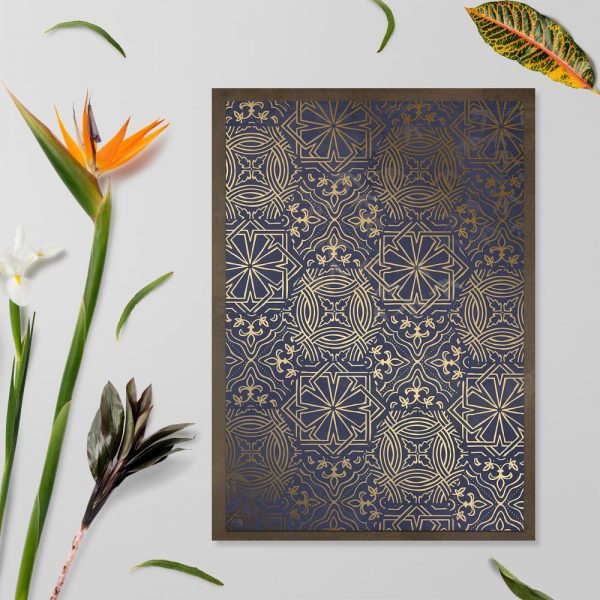 plakat imitacja złotych wzorów