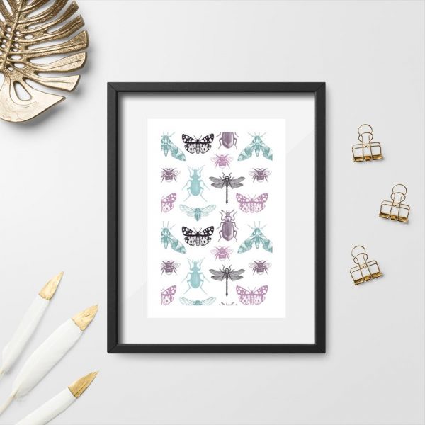 plakat motyw owadów