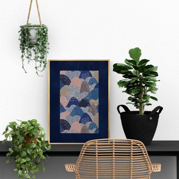 plakat niebieskie fale