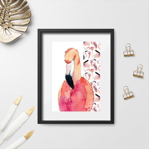 plakat wzory i flaming