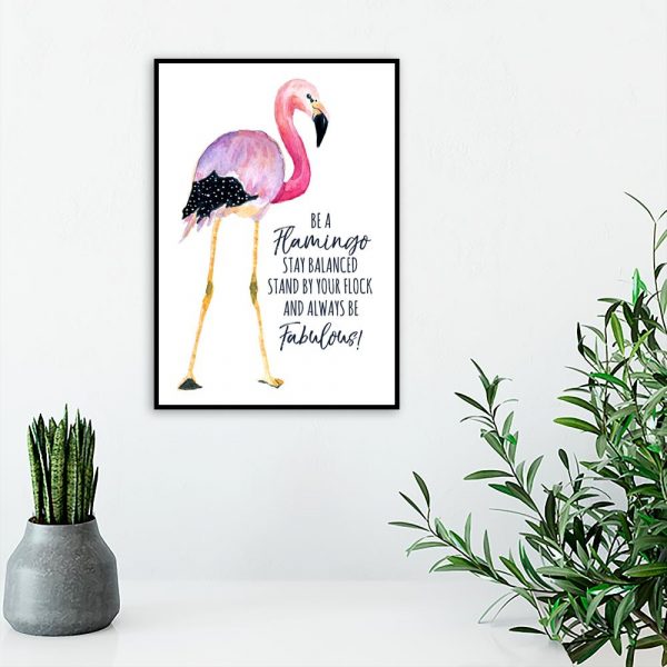 plakat be a flamingo