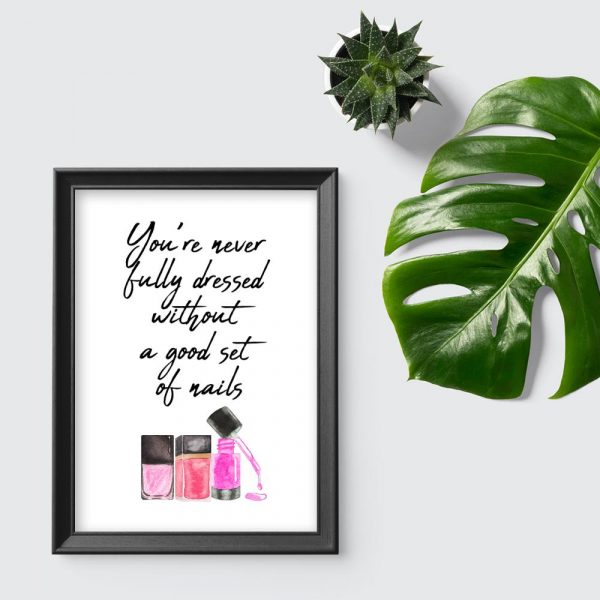 plakat napis o manicure