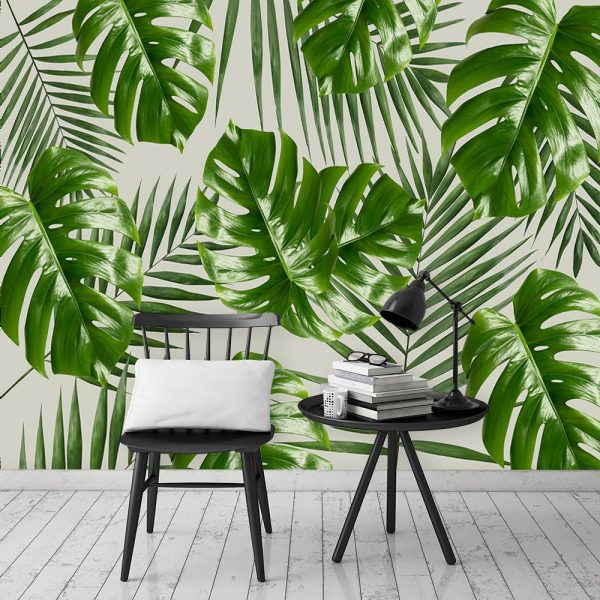 tapeta duże liście