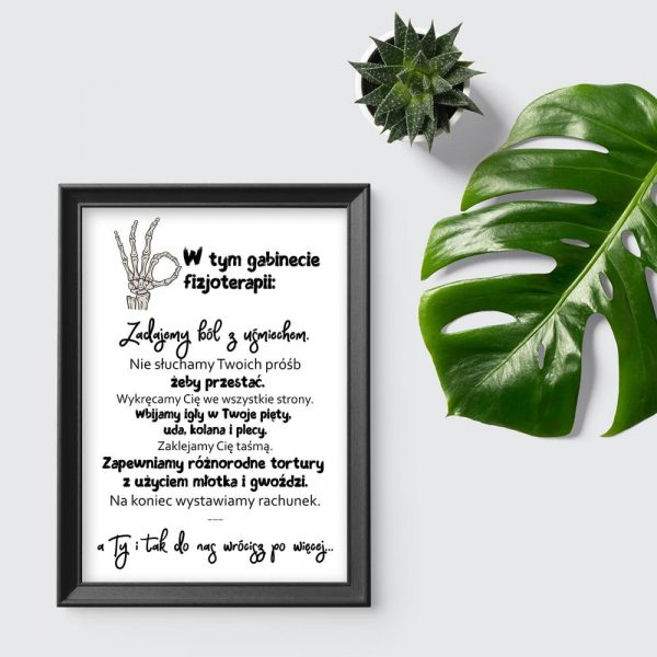 plakat motyw fizjoterapeuty