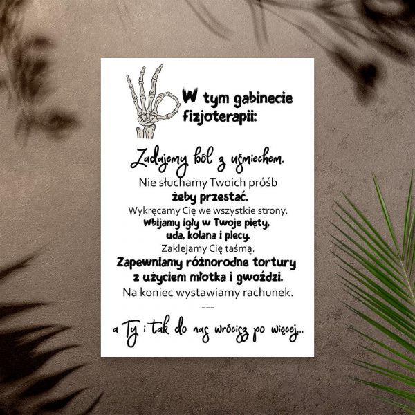 plakat o fizjoterapii