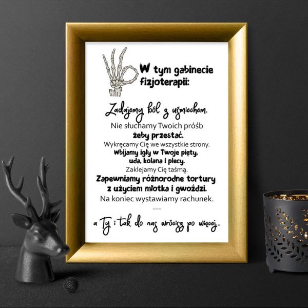 plakat o tematyce fizjoterapii