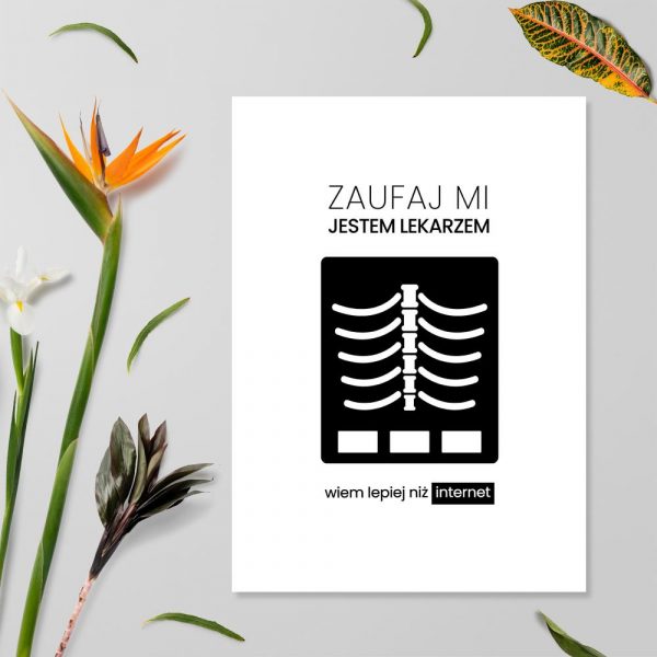 plakat zaufaj mi jestem lekarzem