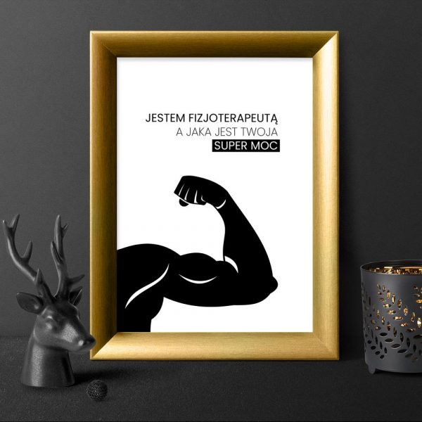 plakat z motywem fizjoterapii