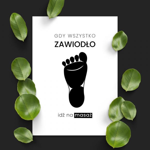 plakat stopa i napis