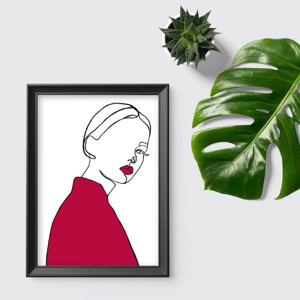 plakat rysunek kobiety