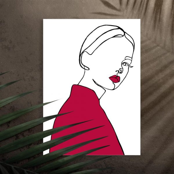 plakat z kobietą