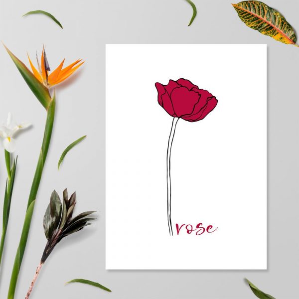 plakat kwiat róży
