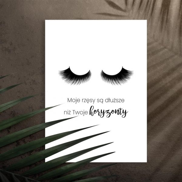 plakat długie rzęsy