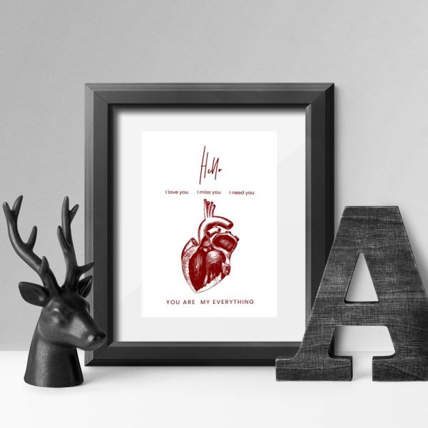 plakat napis o miłości