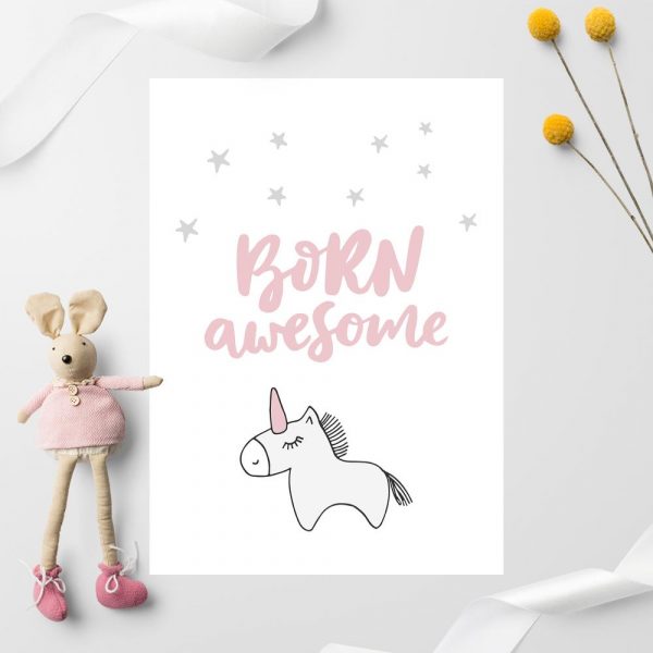 plakat z jednorożcem