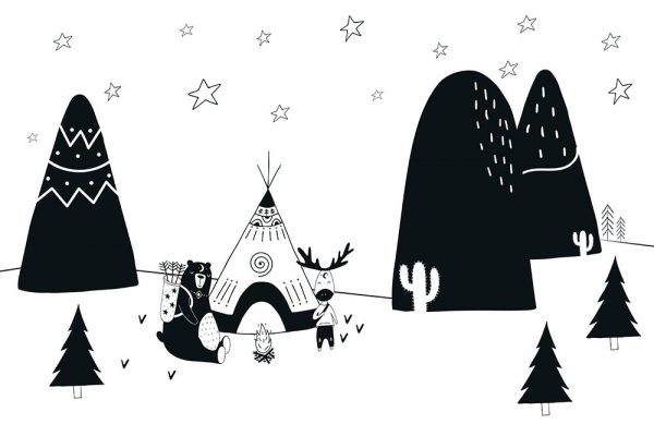 czarno-biała fototapeta dziecięca