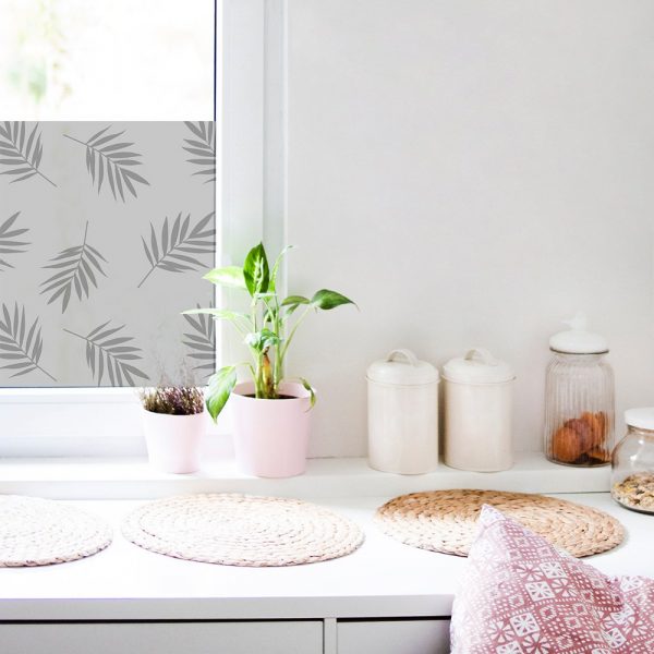 naklejka piaskowane szkło bambus