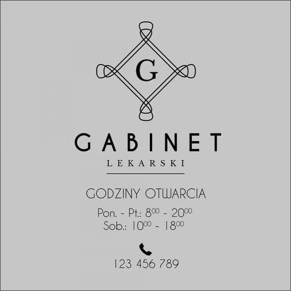 naklejka na szybę do gabinetu lekarskoiego