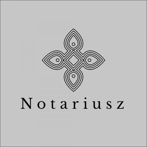 naklejka na szybę z logo notariusza