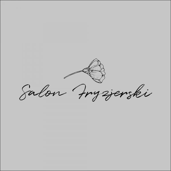 folia na szybę z logo salonu fryzjerskiego