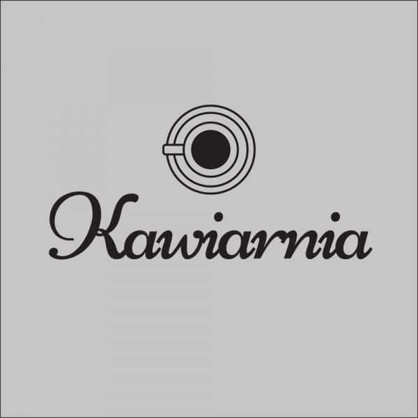 naklejka na witrynę do kawiarni