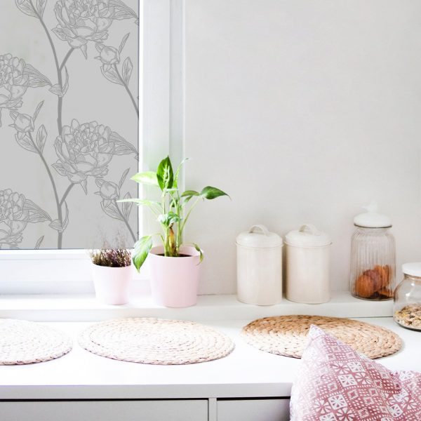 naklejka mrożona piwonie