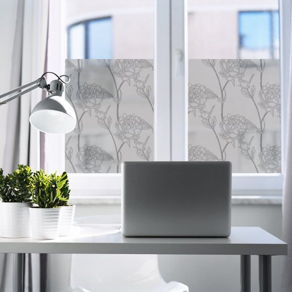 naklejka na szybę piwonie