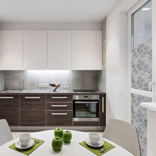 naklejka piaskowane szkło liście bambusa