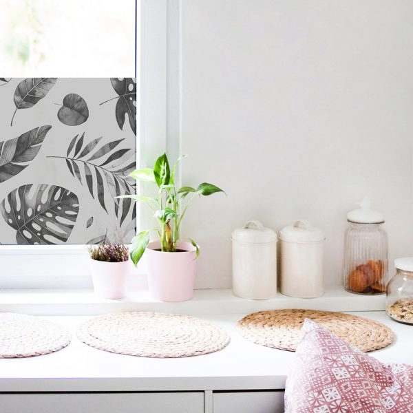 naklejka na okno liście