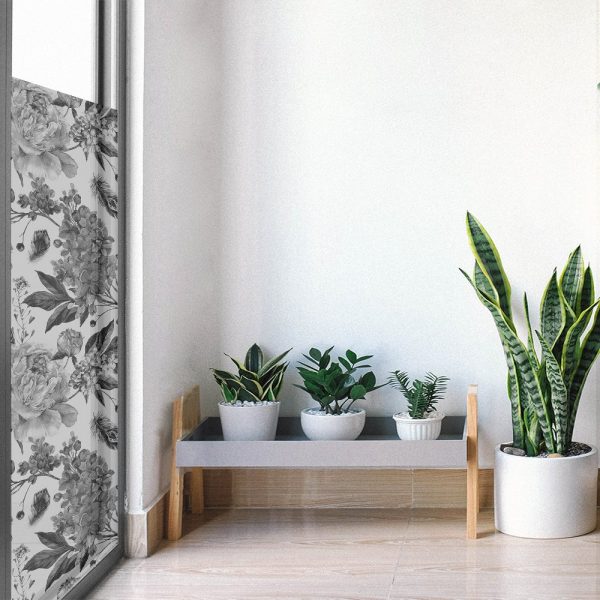 samoprzylepna firanka piwonie