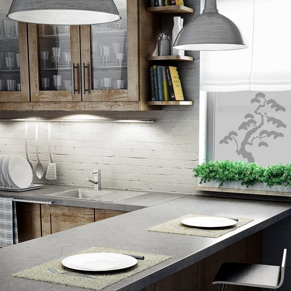 naklejka na szybę z drzewkiem