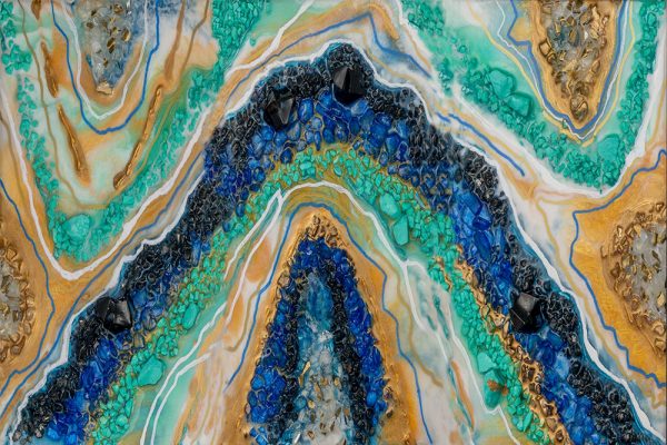 fototapeta z kolorową abstrakcją żywiczną