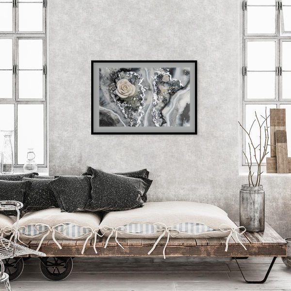 plakat ze sztuką z żywicy