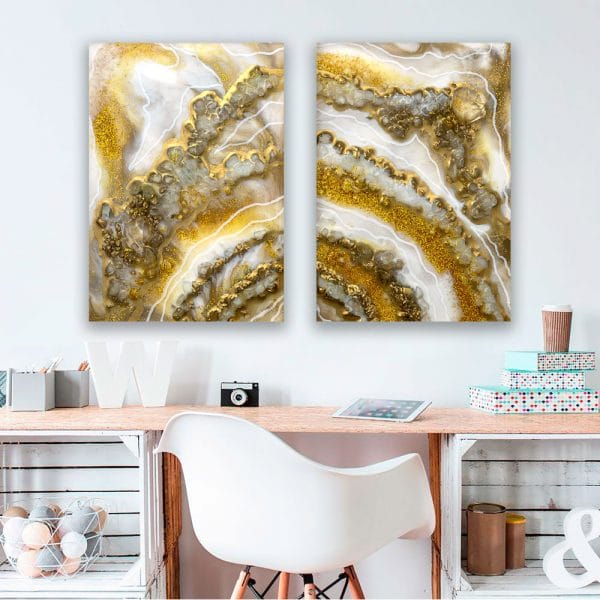 dyptyk z reprodukcją żywiczną