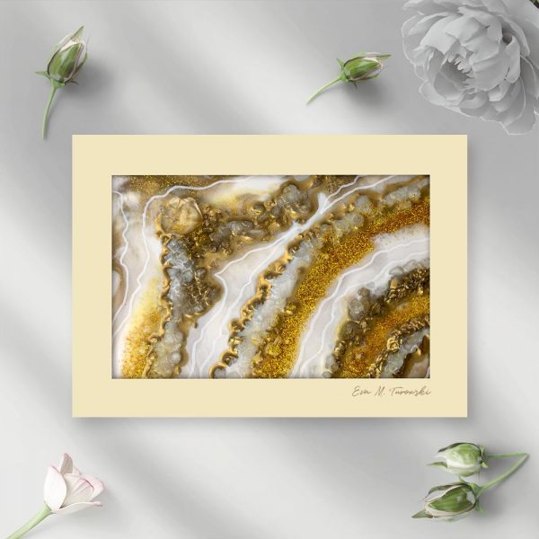 plakat z motywem żywicznej abstrakcji