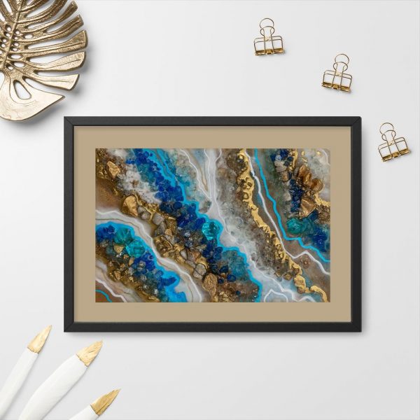 żywiczna dekoracja jako plakat