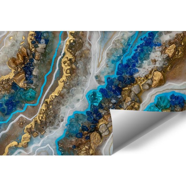 niebieska tapeta z rogiem