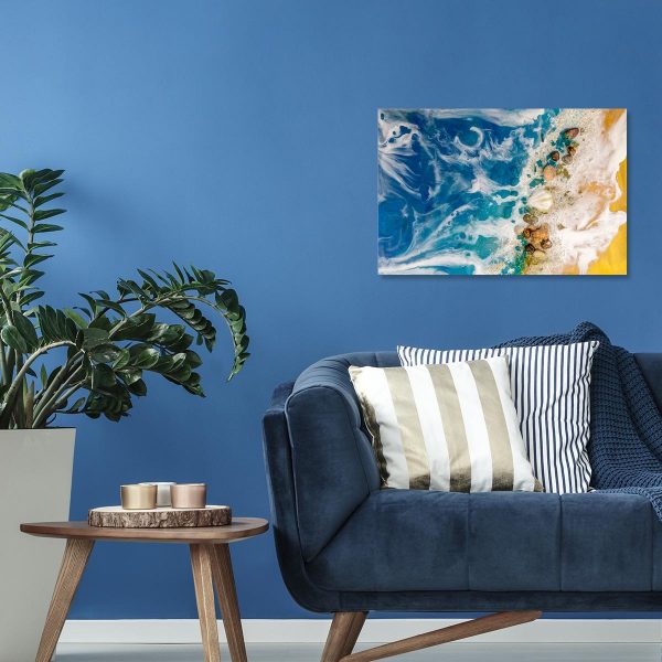obraz niebieski do salonu