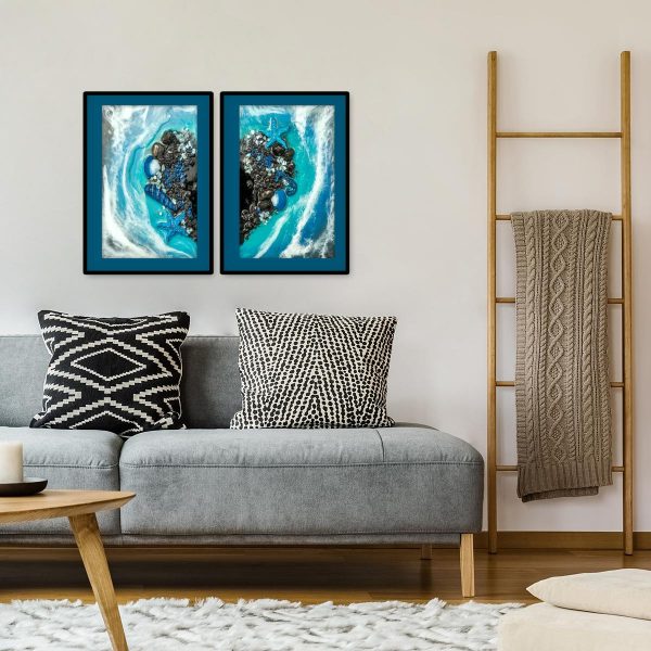 dyptyk z motywem wzoru żywicznego