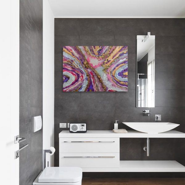 dekoracja resin art fioletowa